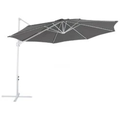 Beliani Cantilever Parasol SAVONA II - Grijs Polyester