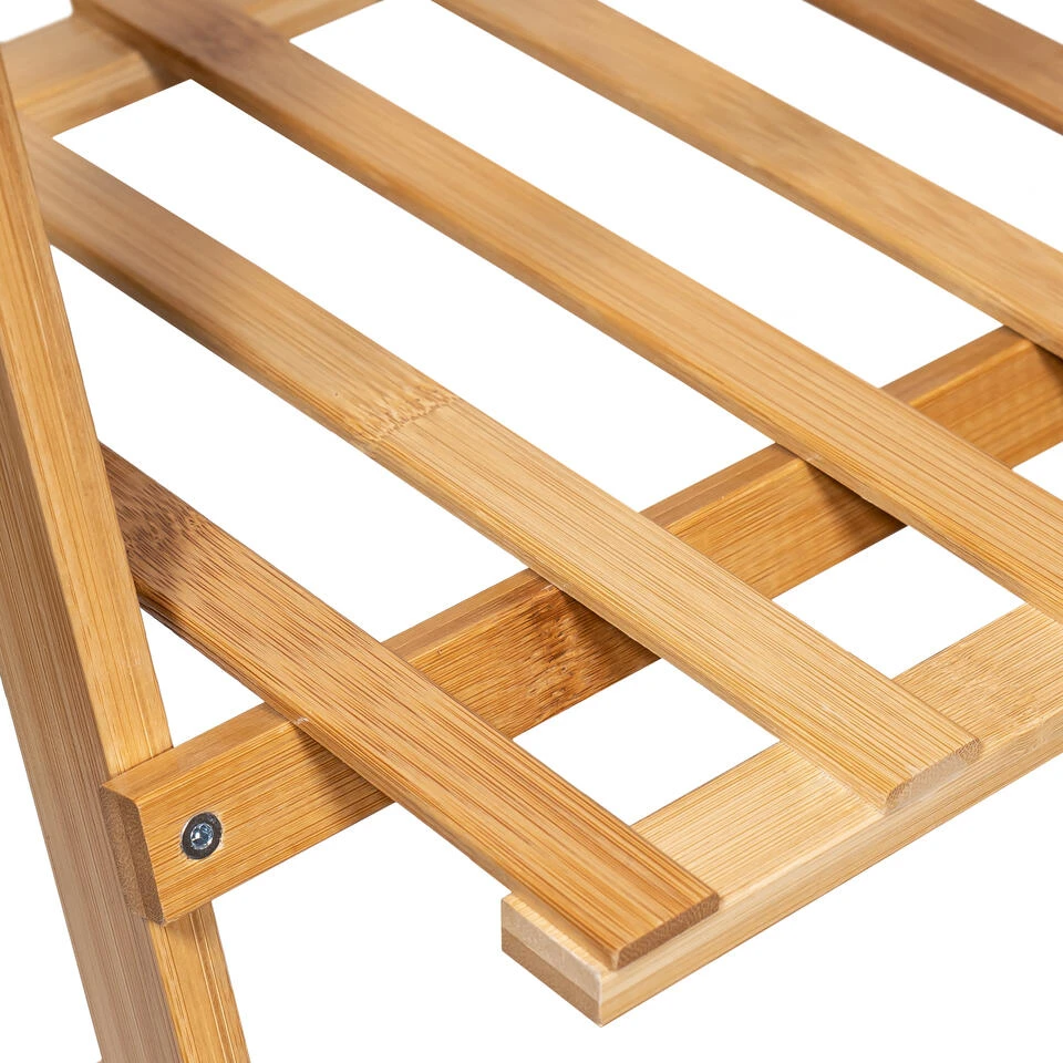 QUVIO Plantentrapje (3 Treden) Bamboe - Bruin 5 QUVIO Plantentrapje (3 Treden) Bamboe - Bruin - Afbeelding 3