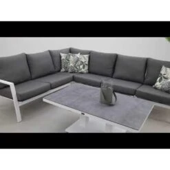 VDG Azoren Lounge Diningset Rechts - White (tafelhoogte Verstelbaar) -Populair Tuinmeubilair 1000073161 0103