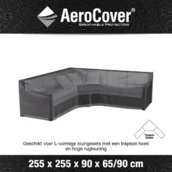 Aerocover Loungesethoes 255x255x90x65 Cm - L-vorm Trapeze -Populair Tuinmeubilair 1000073208 0101