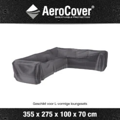 Aerocover Loungesethoes L-vorm 355x275 Cm - Rechts 7 Aerocover Loungesethoes L-vorm 355x275 Cm - Rechts -Populair Tuinmeubilair 1000073211 0101