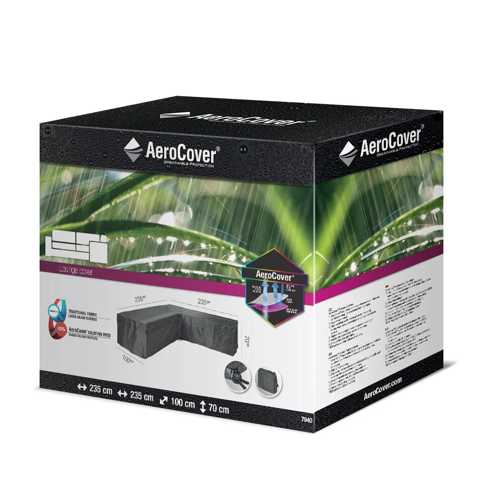 Aerocover Loungesethoes L-vorm 235x235 Cm 5 Aerocover Loungesethoes L-vorm 235x235 Cm - Afbeelding 3