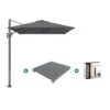 Platinum Voyager Zweefparasol T1 3x2 M. - Antraciet Met Voet En Hoes 1 Platinum Voyager Zweefparasol T1 3x2 M. - Antraciet Met Voet En Hoes -Populair Tuinmeubilair 1000073303