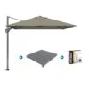 Platinum Voyager Zweefparasol T2 2,7x2,7 M. - Taupe Met Voet En Hoes -Populair Tuinmeubilair 1000073326