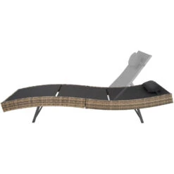 Tectake - Ligbed Delphine- 211 Cm Lang - Natuur -Populair Tuinmeubilair 1000077828 0102