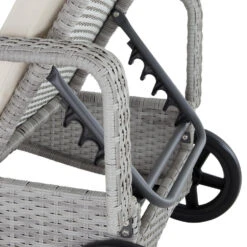 Tectake - Wicker Ligbed Lichtgrijs 9 Tectake - Wicker Ligbed Lichtgrijs -Populair Tuinmeubilair 1000077969 0103