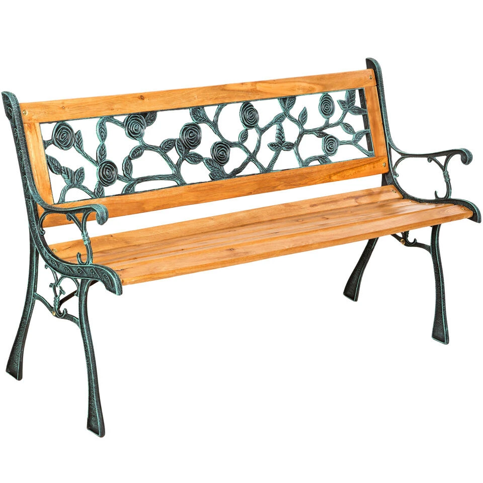Tectake - Tuinbank - Hout/gietijzer - 124x52x74 Cm 3 Tectake - Tuinbank - Hout/gietijzer - 124x52x74 Cm