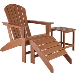 Tectake -tuinstoel Adirondack -Janis - Bruin -Populair Tuinmeubilair 1000078043 0102