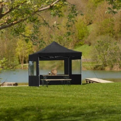 Tectake - Partytent 3x3 M. Opvouwbaar -4 Wanden -zwart 7 Tectake - Partytent 3x3 M. Opvouwbaar -4 Wanden -zwart -Populair Tuinmeubilair 1000078120 0101