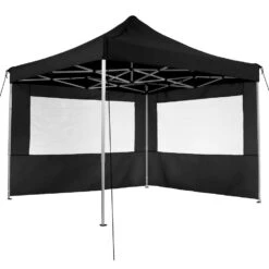 Tectake - Partytent 3x3 M. Opvouwbaar -4 Wanden -zwart 8 Tectake - Partytent 3x3 M. Opvouwbaar -4 Wanden -zwart -Populair Tuinmeubilair 1000078120 0102