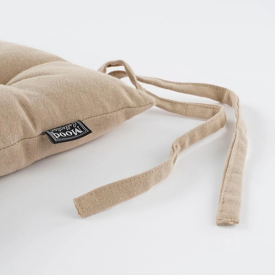 In The Mood Collection Tivoli Stoelkussen - L45 X B45 X H5 Cm - Beige 5 In The Mood Collection Tivoli Stoelkussen - L45 X B45 X H5 Cm - Beige - Afbeelding 3