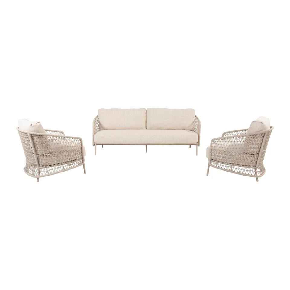 Puccini Stoel-bank Loungeset - 3-delig 3 Puccini Stoel-bank Loungeset - 3-delig