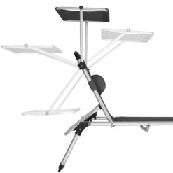 Tectake -ligbed Lorella - Aluminium- Incl. Verwisselbaar Hoofdkussen-zwart -Populair Tuinmeubilair 1000082526 0103