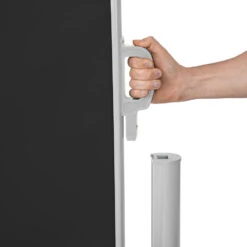 Tectake - Uittrekbaar Aluminium Windscherm Tuinscherm 200 X 300 Cm Zwart -Populair Tuinmeubilair 1000082547 0103