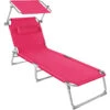 Tectake - Zonnestoel Chloe - Ligbed - Pink -Populair Tuinmeubilair 1000083088