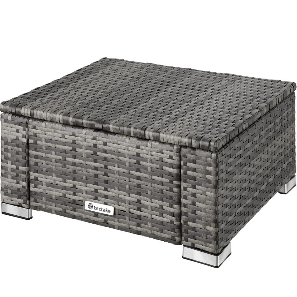 Tectake - Wicker Zitkruk -grijs- 53 X 53 X 26 Cm 5 Tectake - Wicker Zitkruk -grijs- 53 X 53 X 26 Cm - Afbeelding 3