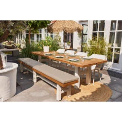 Hartman Yasmani Bank - 300x45 Cm. - White -Populair Tuinmeubilair 1000084619 0103