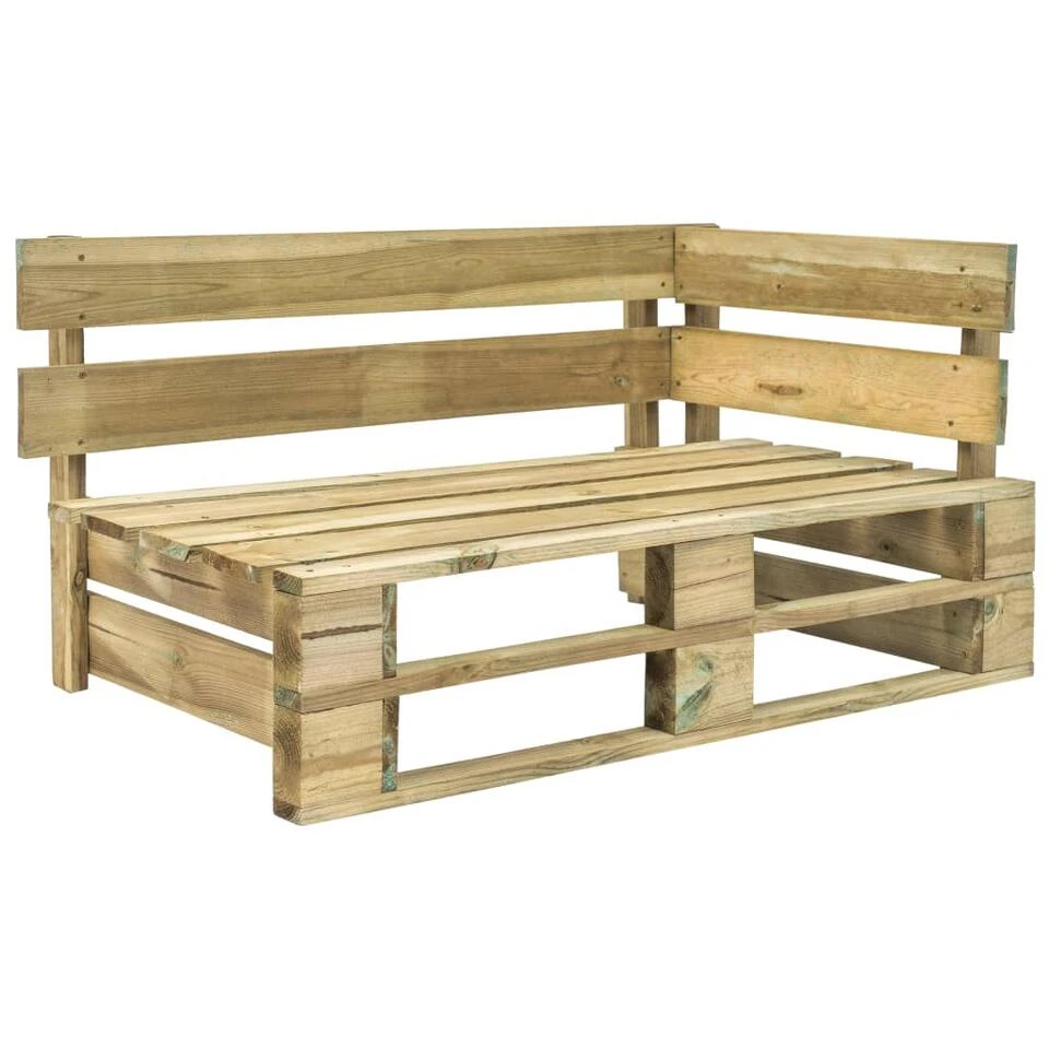 VidaXL Tuinhoekbank Pallet Hout 3 VidaXL Tuinhoekbank Pallet Hout