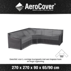 Aerocover Loungesethoes 270x270x90x65 Cm - L- Vorm Trapeze -Populair Tuinmeubilair 1000084837 0101