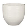 Mica Decorations Plantenpot - Terracotta - Wit - D20/H18 Cm -Populair Tuinmeubilair 1000085600