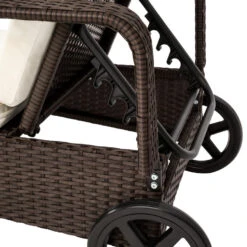 Tectake - Wicker Ligbed – Bruin - Afmetingen 200 X 70 X 33 Cm 9 Tectake - Wicker Ligbed – Bruin - Afmetingen 200 X 70 X 33 Cm -Populair Tuinmeubilair 1000086058 0103