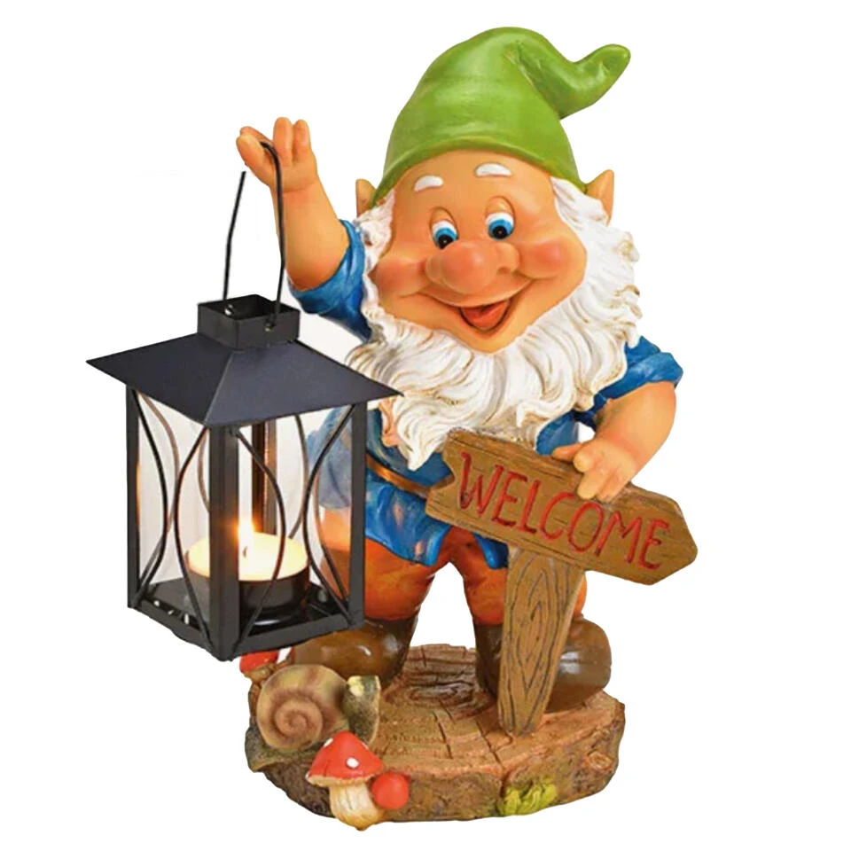 G. Wurm Tuinkabouter - Lantaarn - Welkom - Polystone - 26 Cm 3 G. Wurm Tuinkabouter - Lantaarn - Welkom - Polystone - 26 Cm