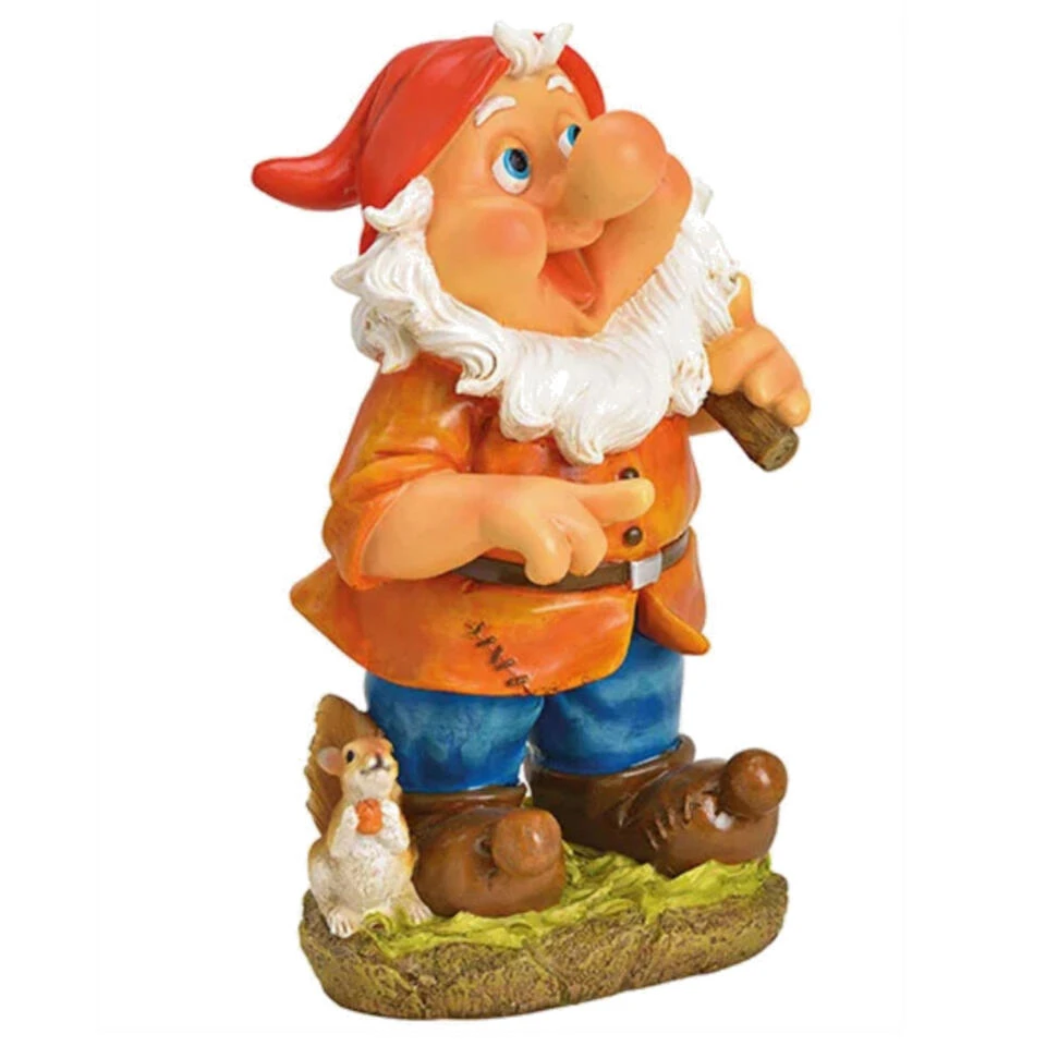 G. Wurm Tuinkabouter - Met Bijl En Eekhoorn - Polystone - 38 Cm 3 G. Wurm Tuinkabouter - Met Bijl En Eekhoorn - Polystone - 38 Cm