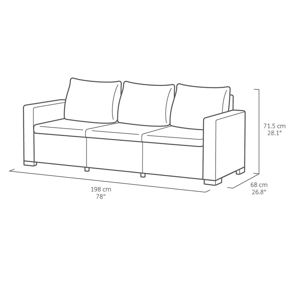 Allibert California ChaiseLongue Loungeset - 3-4 Personen - Grijs 4 Allibert California ChaiseLongue Loungeset - 3-4 Personen - Grijs - Afbeelding 2