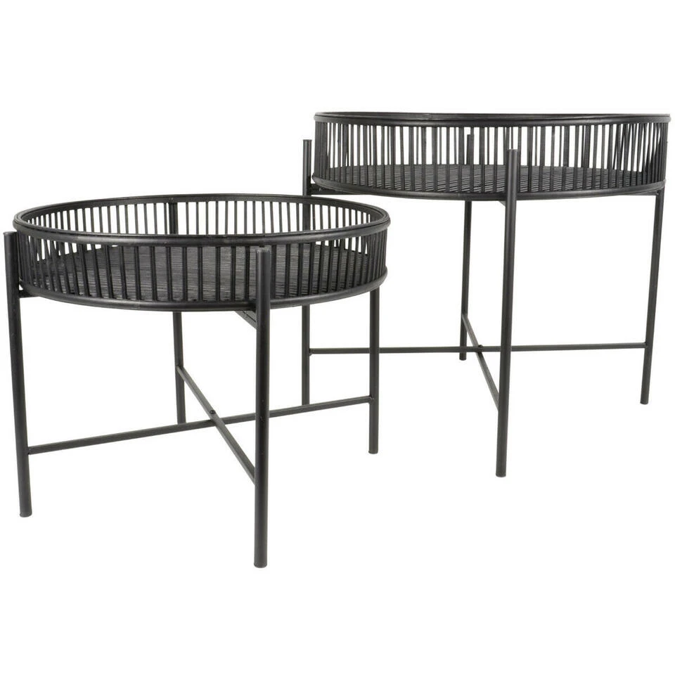 Bijzettafel Aiko Zwart - Bamboe - Zwart 5 Bijzettafel Aiko Zwart - Bamboe - Zwart - Afbeelding 3