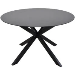 Crest Tuintafel Rond - Glas - Zwart 8 Crest Tuintafel Rond - Glas - Zwart -Populair Tuinmeubilair 1000088286 0102