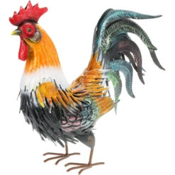 Pro Garden Decoratie Tuinbeeld Haan - Metaal - 38 X 14 X 40 Cm