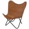 Billy Vlinderstoel Cognac - Leder - Bruin -Populair Tuinmeubilair 1000094348