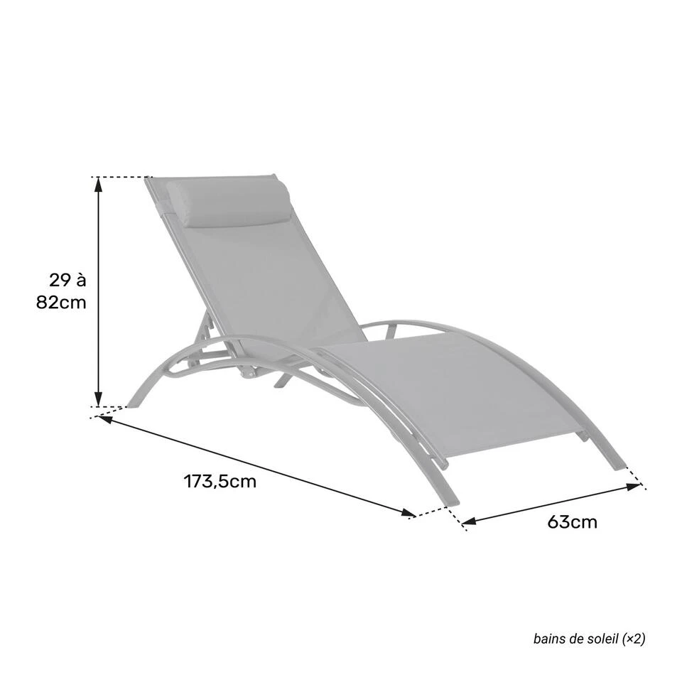 Happy Garden Zonnebedden GALAPAGOS - Groen - Aluminium 6 Happy Garden Zonnebedden GALAPAGOS - Groen - Aluminium - Afbeelding 4