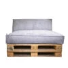 2L Home & Garden Palletkussen Ribcord Deluxe Pebble Grey- 120x80cm -Populair Tuinmeubilair 1000095573