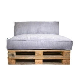 2L Home & Garden Palletkussen Ribcord Deluxe Pebble Grey- 120x80cm