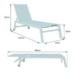 Happy Garden Zonnebedden BARBADOS - Blauw - Aluminium 9 Happy Garden Zonnebedden BARBADOS - Blauw - Aluminium -Populair Tuinmeubilair 1000096705 0104