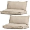 WOOOD Zit-/Rugkussen Victor - Polyester - Zand - Set Van 2 2 WOOOD Zit-/Rugkussen Victor - Polyester - Zand - Set Van 2 -Populair Tuinmeubilair 1000098539