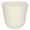 Forte Plastics Bloempot - Ivoor Wit - Rond - Kunststof - 25 Cm -Populair Tuinmeubilair 1120186645