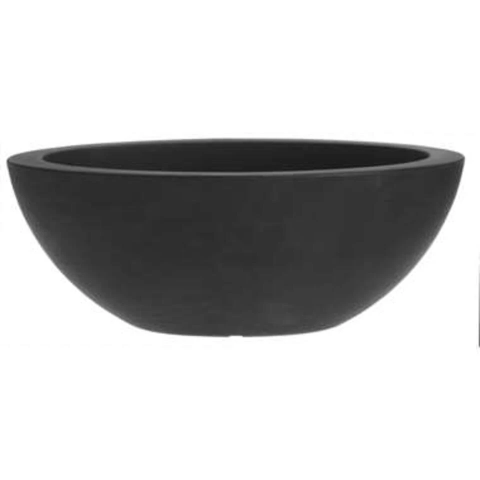 Merkloos Bloempot - Schaal - Ovaal - Antraciet - Geschikt Voor Buiten - 52 Cm 3 Merkloos Bloempot - Schaal - Ovaal - Antraciet - Geschikt Voor Buiten - 52 Cm