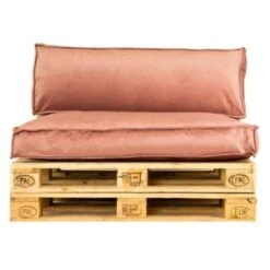 2L Home & Garden Palletkussen Velvet Oud Roze - 120 X 80cm -Populair Tuinmeubilair 1223720980 0102