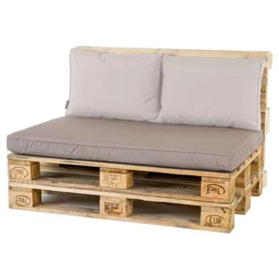 Madison Palletkussen Lounge Panama Taupe - 120 X 80cm 4 Madison Palletkussen Lounge Panama Taupe - 120 X 80cm - Afbeelding 2
