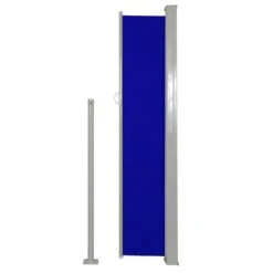 VidaXL Wind-/zonnescherm Uittrekbaar 160x300 Cm Blauw -Populair Tuinmeubilair 135b16a0950f4240ba5dcc1cdc074f36