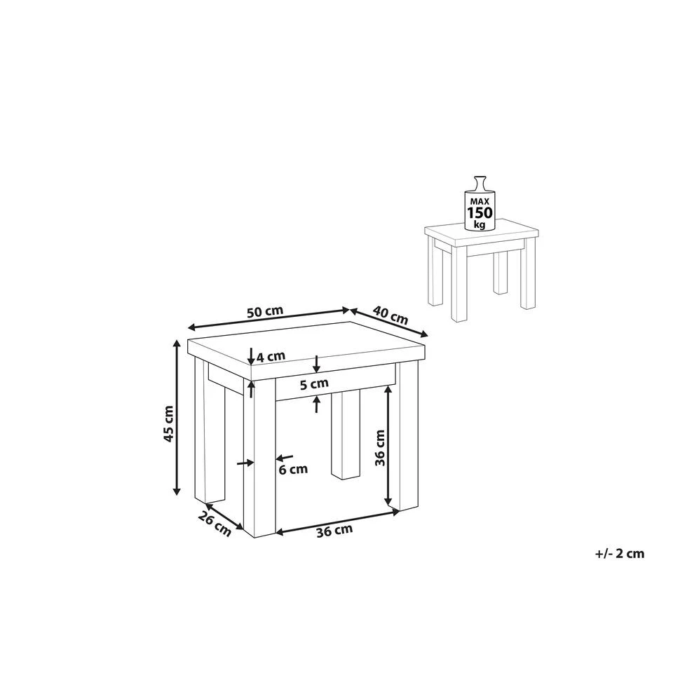 Beliani Tuinstoel OSTUNI - Grijs Vezelcement 5 Beliani Tuinstoel OSTUNI - Grijs Vezelcement - Afbeelding 3