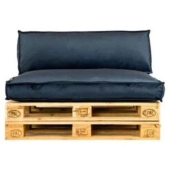 2L Home & Garden Palletkussen Velvet Donkerblauw - 120 X 80cm -Populair Tuinmeubilair 1618102517 0102