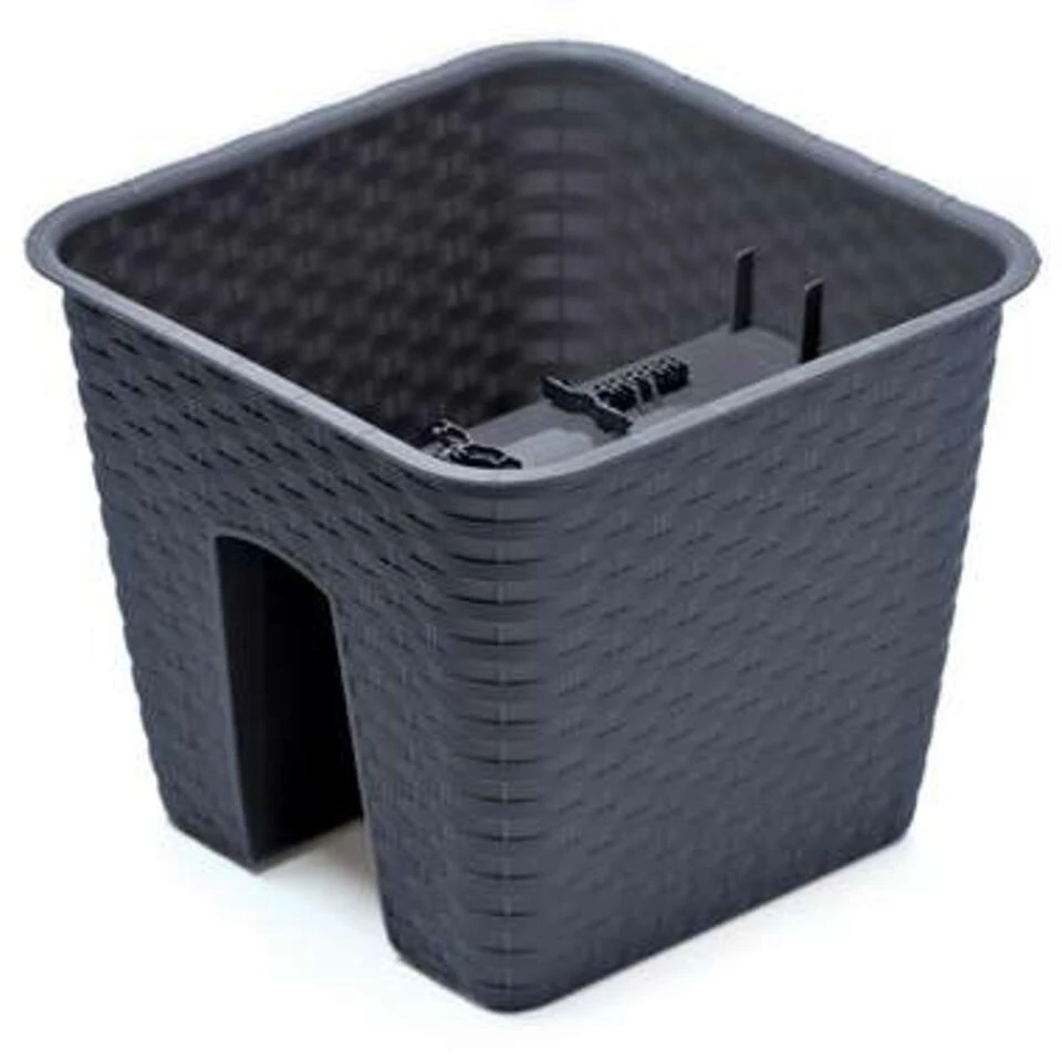 Prosperplast Prosperplats Bloempot Ratolla - Balkon - Antraciet - Kunststof - 8,5 L 3 Prosperplast Prosperplats Bloempot Ratolla - Balkon - Antraciet - Kunststof - 8,5 L