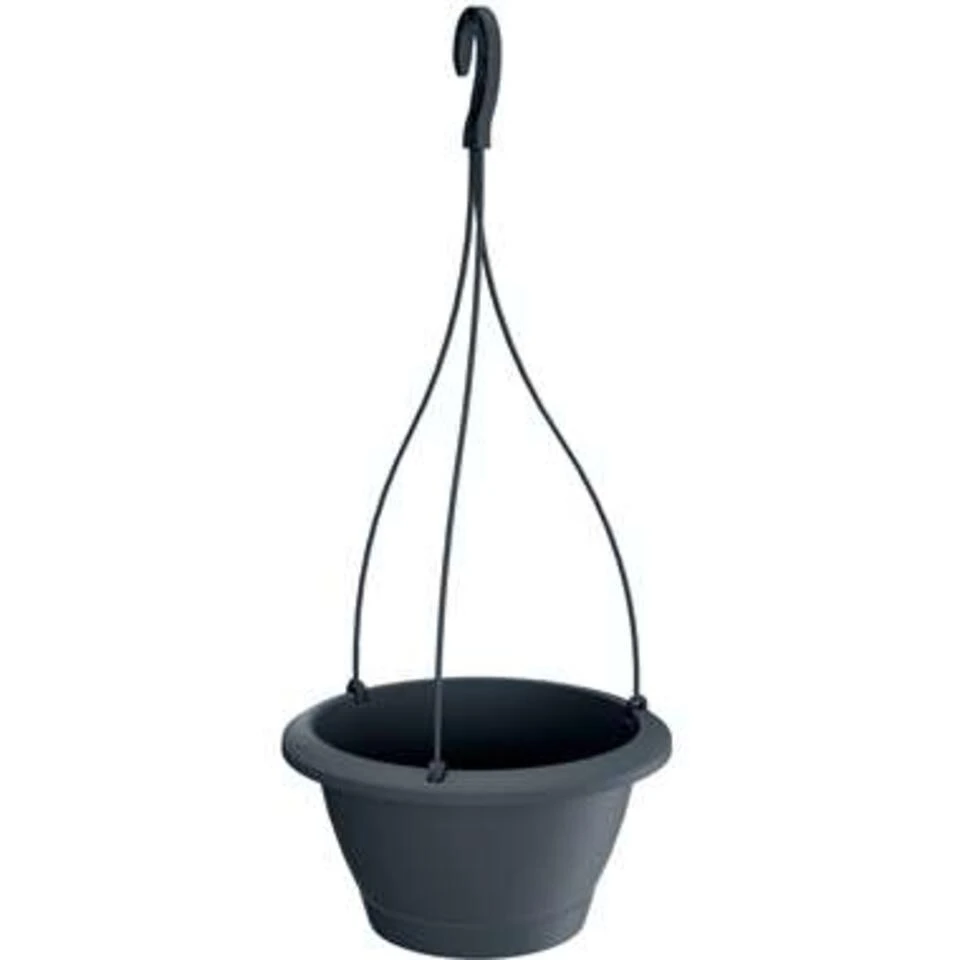 Prosperplast Prosperplats Bloempot Respana Hangend - Antraciet - Kunststof - 27 Cm 3 Prosperplast Prosperplats Bloempot Respana Hangend - Antraciet - Kunststof - 27 Cm