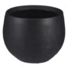 Mica Decorations Bloempot Boule - Mat Zwart - Keramiek - 16 X 13 Cm -Populair Tuinmeubilair 1956954239