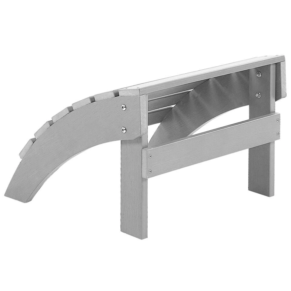 Beliani Voetenbankje ADIRONDACK - Grijs Kunsthout 6 Beliani Voetenbankje ADIRONDACK - Grijs Kunsthout - Afbeelding 4