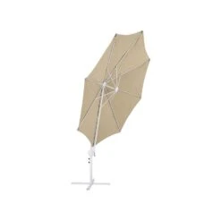 Beliani Cantilever Parasol SAVONA II - Beige Polyester -Populair Tuinmeubilair 23926ccb0051436396c24e70edaa13ae