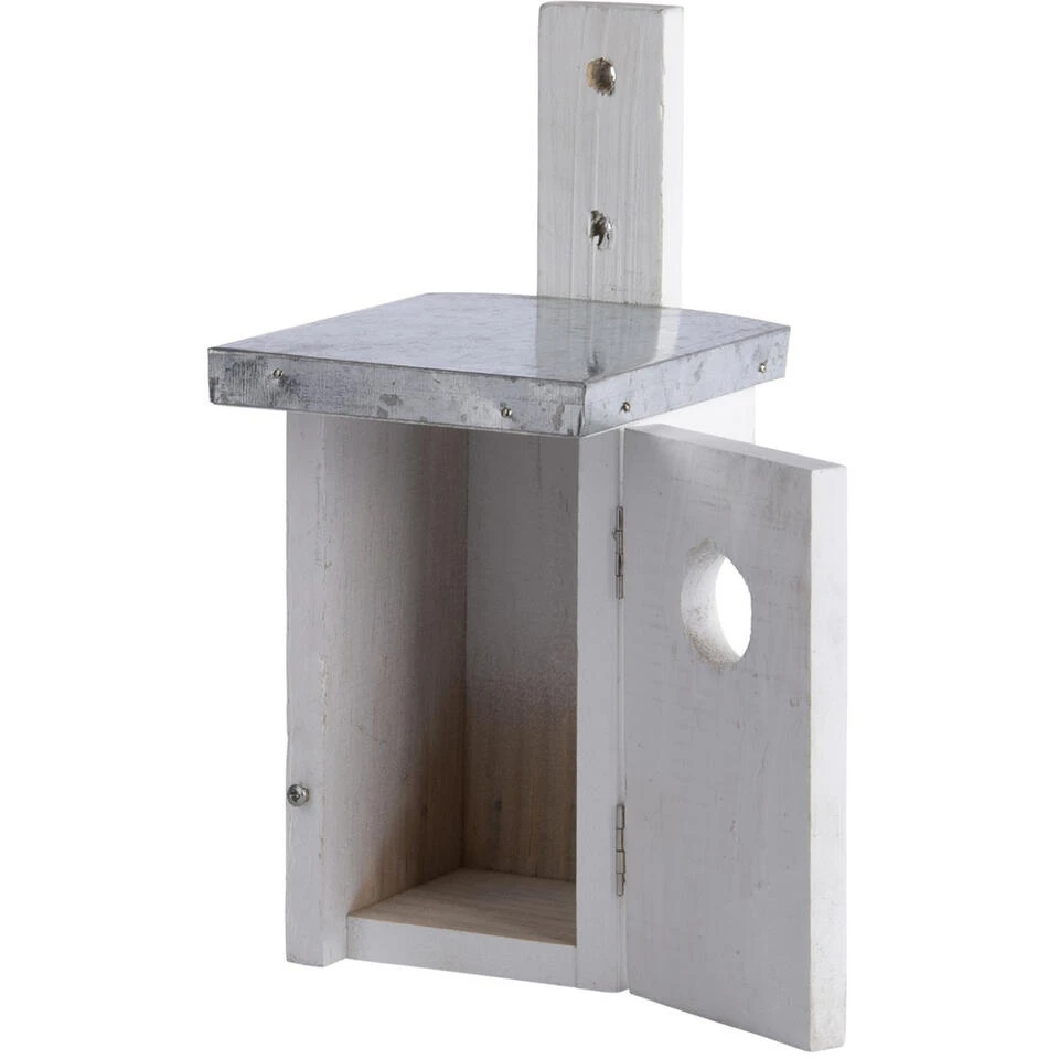 Best For Birds Vogelhuisje - Winterkoning - Hout - Wit - 25 Cm 5 Best For Birds Vogelhuisje - Winterkoning - Hout - Wit - 25 Cm - Afbeelding 3